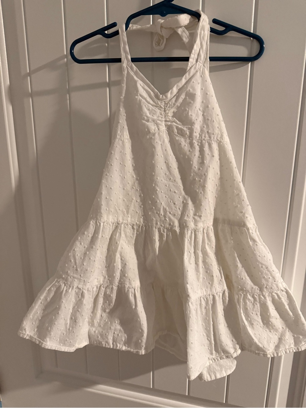 Cottontail Originals White Swiss Dot Halter Dress Size 3T